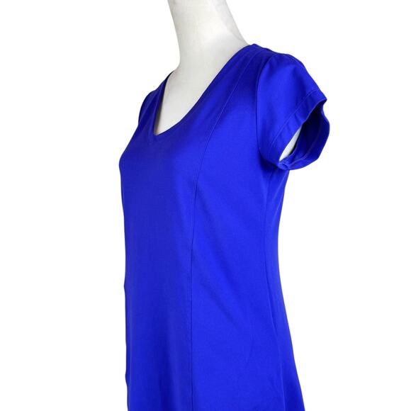 Toad & Co. V-Neck Flowy Soft Purple Knee Length T-Shirt Dress With Pockets - Picture 5 of 11